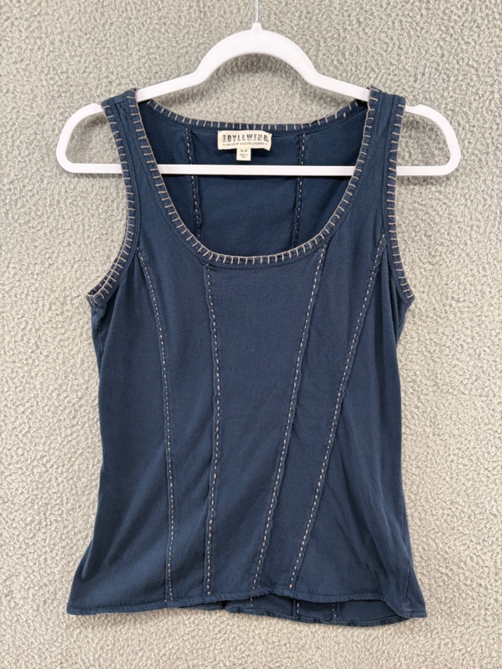 Idyllwind Shiloh Cami Navy Contrast Stitch Western Corset Tank Top S - Picture 3 of 12
